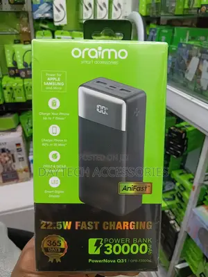 This Is an Oraimo PowerNova Q31 (OPB-7300Q) 30,000mAh Power Bank.