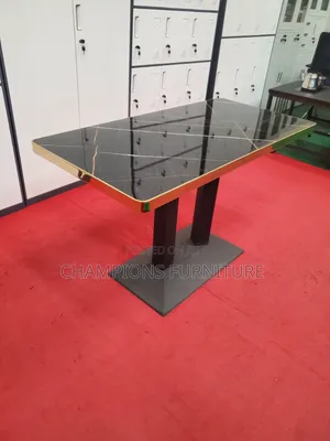 Black and Gold Marble Top Table
