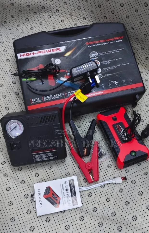 High Power Portable Car Jump Starter With Air Compressor