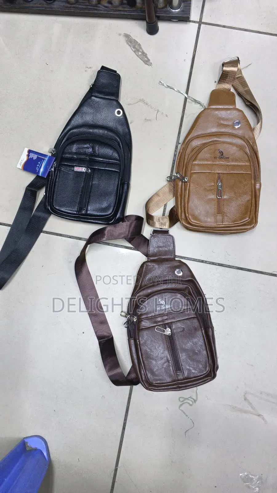 Unisex Leather Shoulder Crossbody Sling Chest Bag_yu