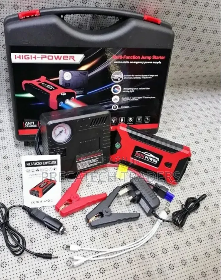 High Power Portable Car Jump Starter With Air Compressor