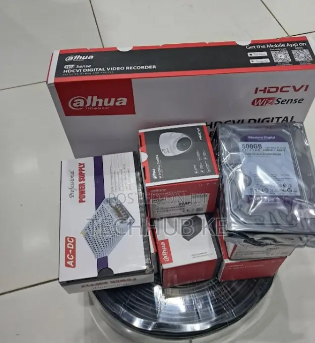 Dahua 4 Camera HD CCTV Kit With DVR, HDD Power Supply