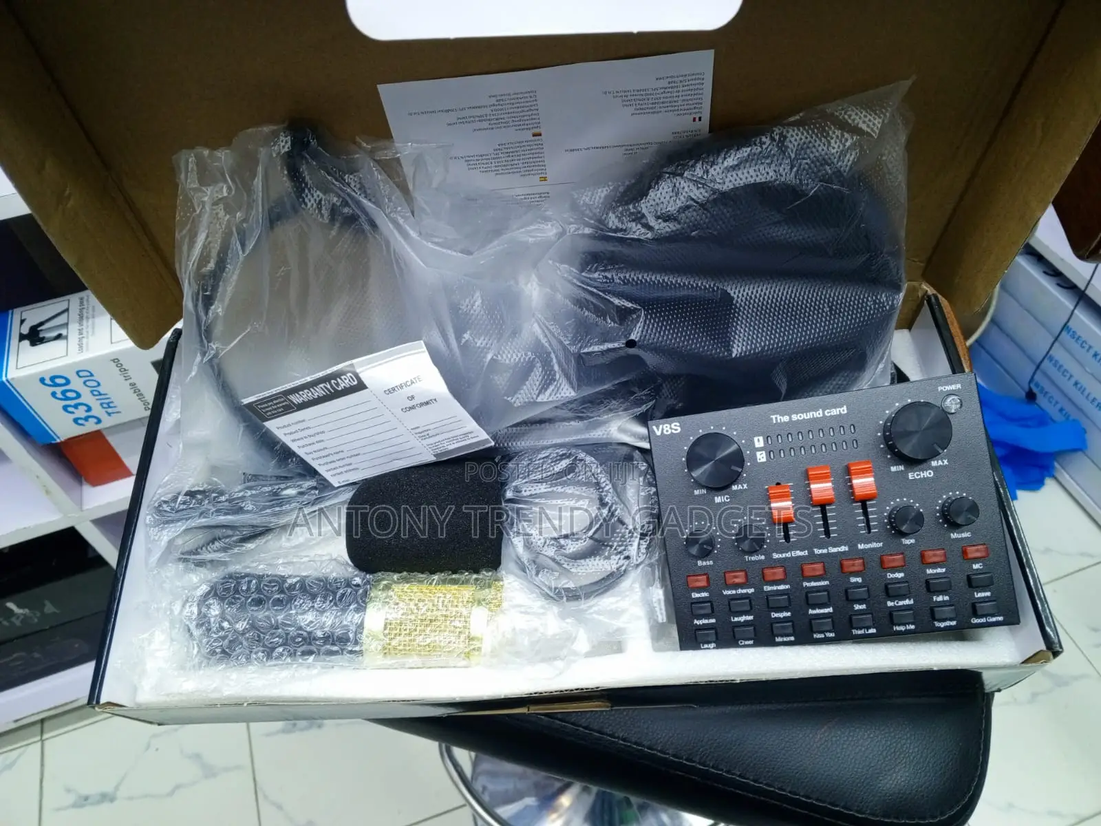 BM800 Recording Mic Kit With V8 Mixer for Streaming Podcast