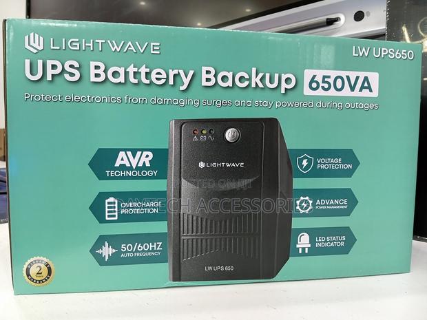 Lightwave 650va Ups 360w 3 Pin Ups Power Backup