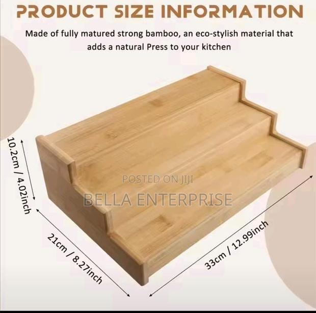 3 Tier Non Expandable Spice Storage Rack - thumbnail 2