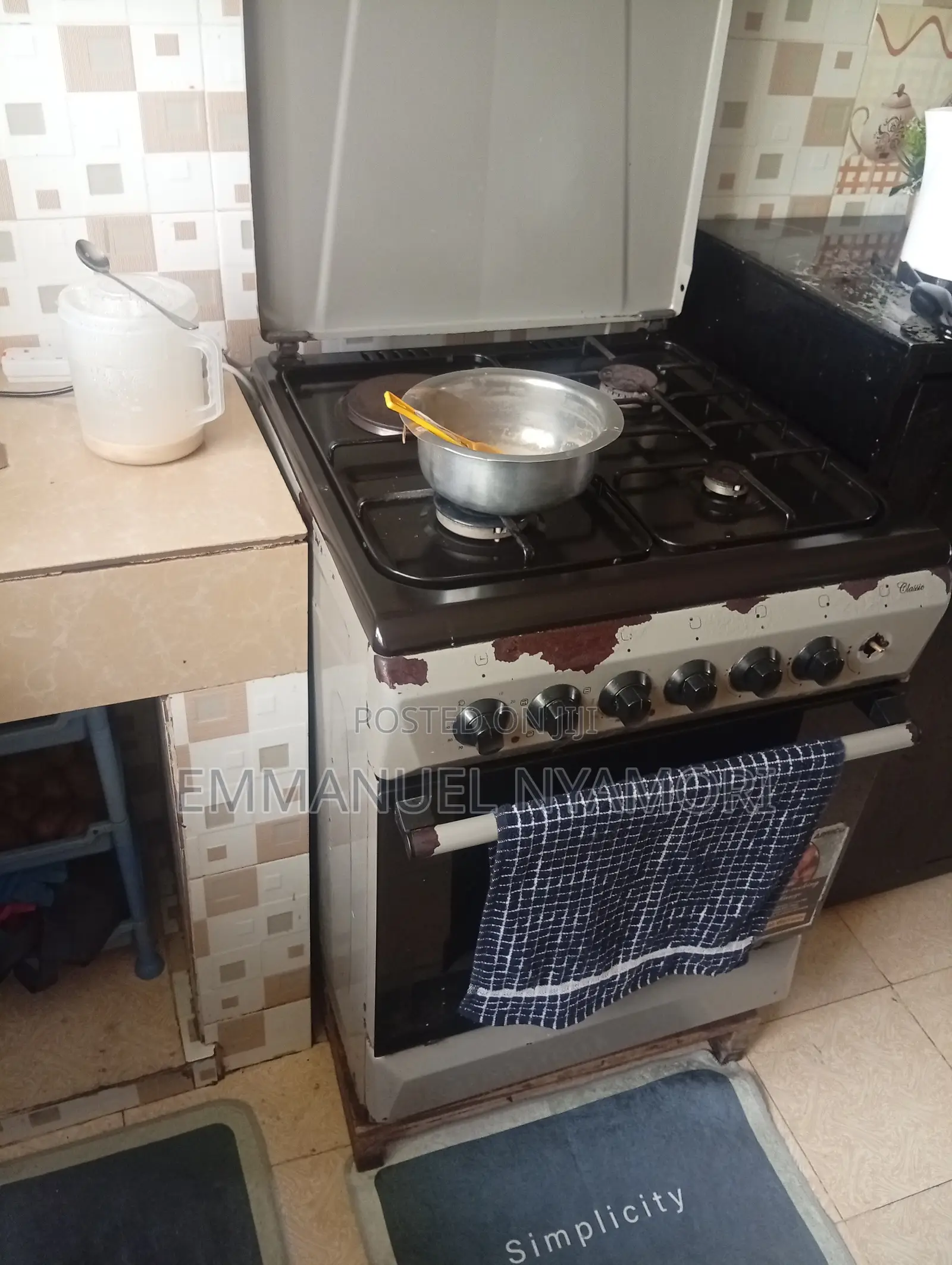 Three Gas Burner,one Electric and Oven