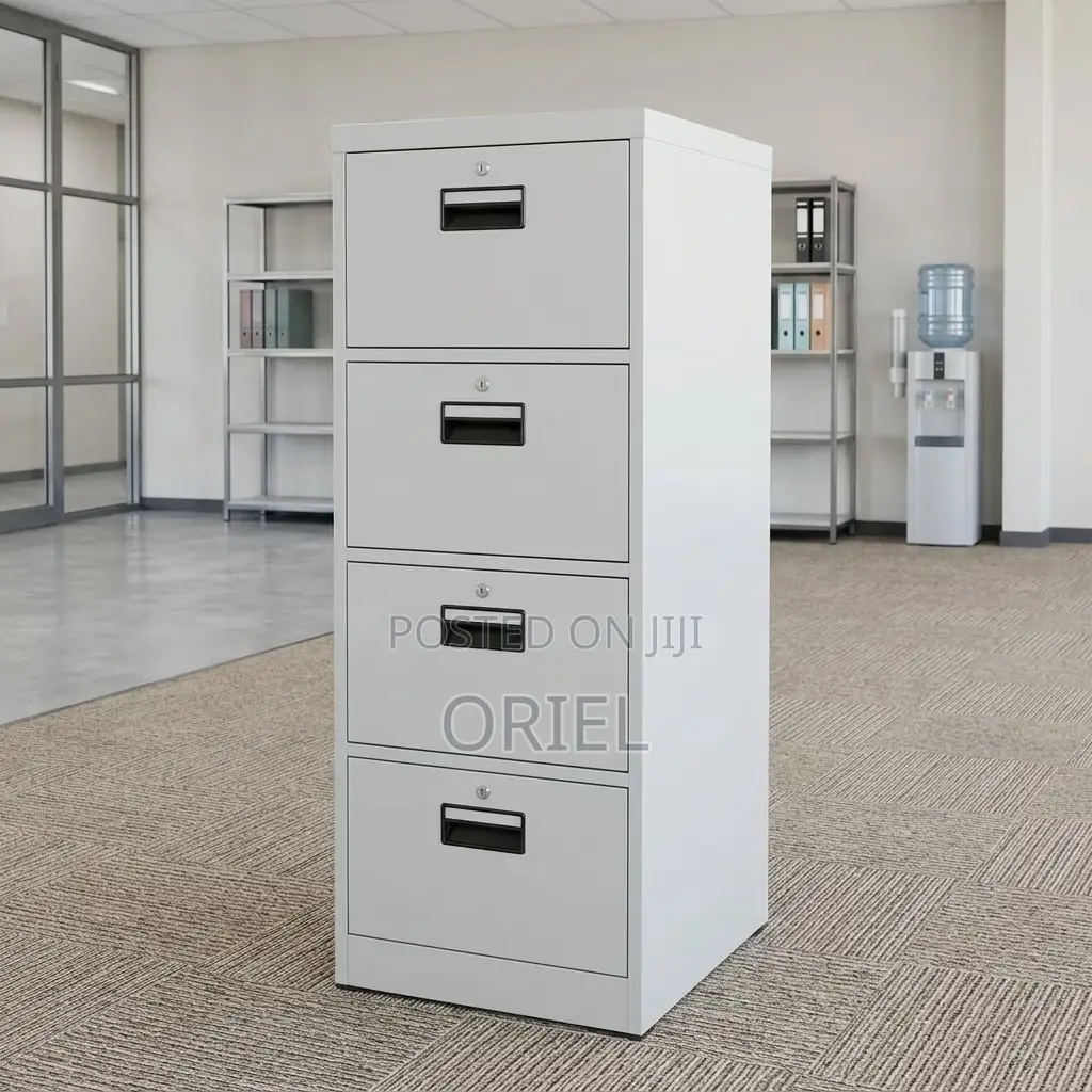 Office Cabinet : 4-Drawer Steel Filing Cabinet Each With Key