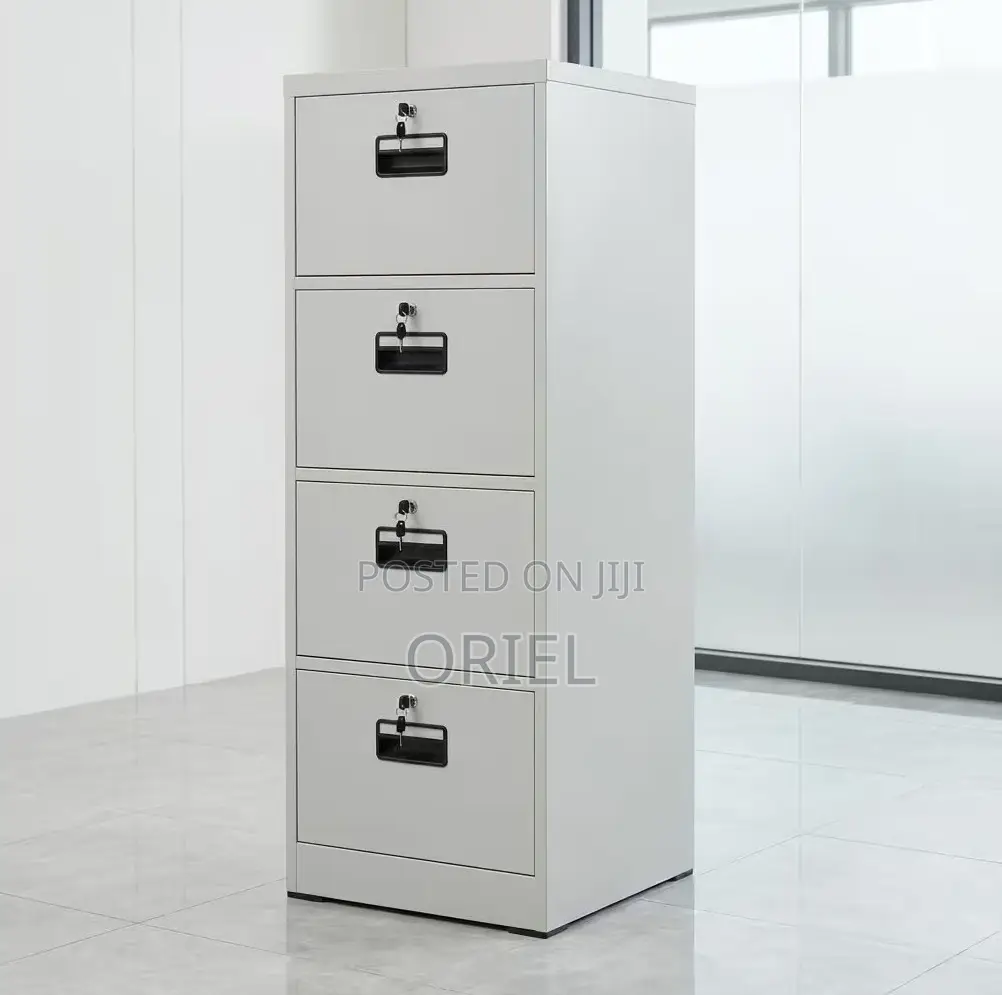 Office Cabinet : 4-Drawer Steel Filing Cabinet Each With Key