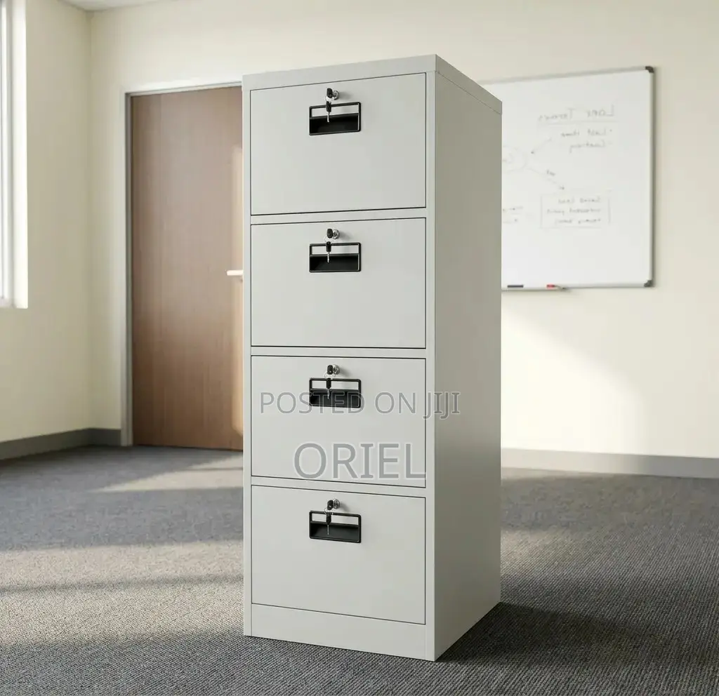 Office Cabinet : 4-Drawer Steel Filing Cabinet Each With Key