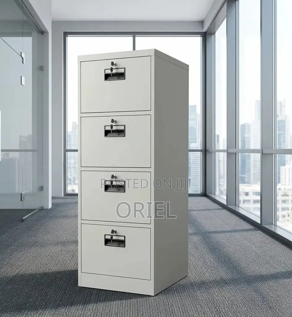 Office Cabinet : 4-Drawer Steel Filing Cabinet Each With Key