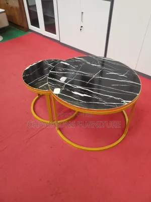 2-Piece Black Nesting Coffee Table