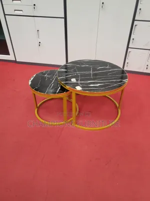 2-Piece Black Nesting Coffee Table