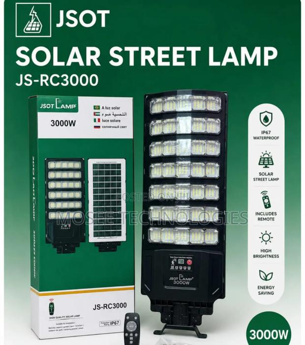 High Brightness 5000W Solar Street Light With Remote - thumbnail 2