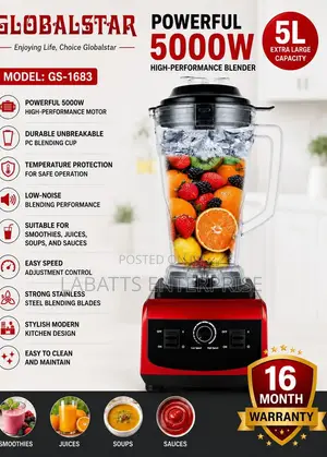 Heavy Duty 2-in-1 GS-1683 Commercial Blender Grinder