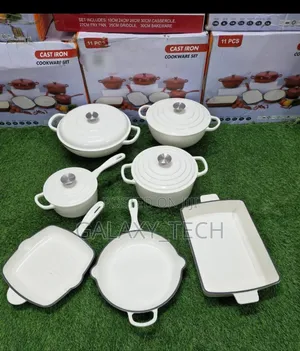 11 PCS Enamel Cast Iron Cookware Set