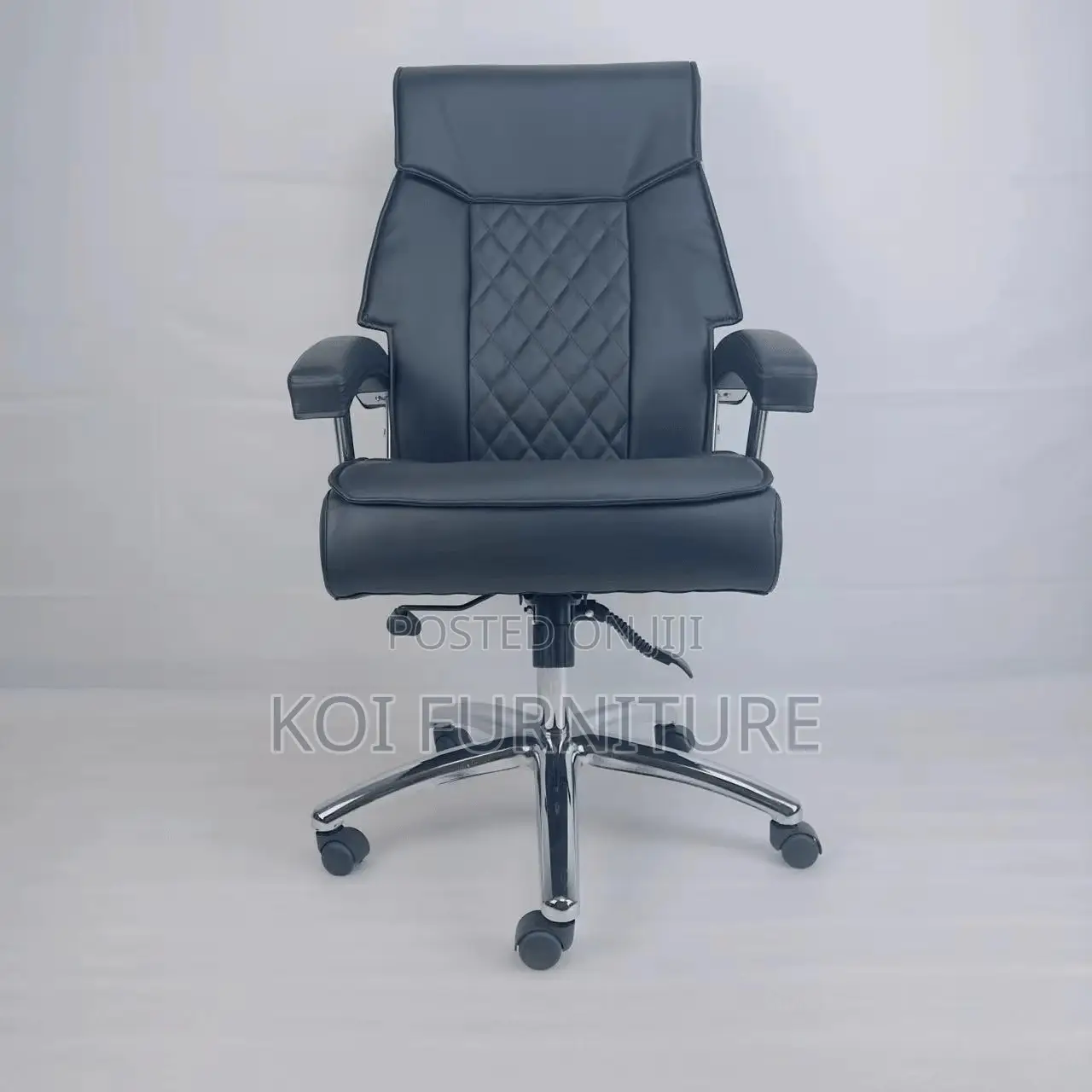 Office Chairs; Leather Offices Chair With Heavy Backrest