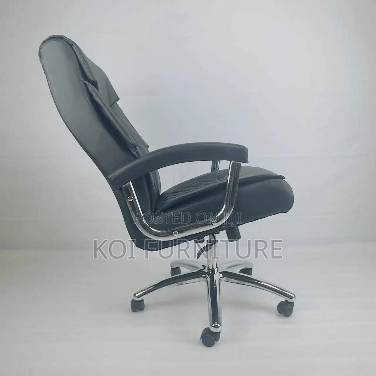 Office Chairs; Leather Offices Chair With Heavy Backrest