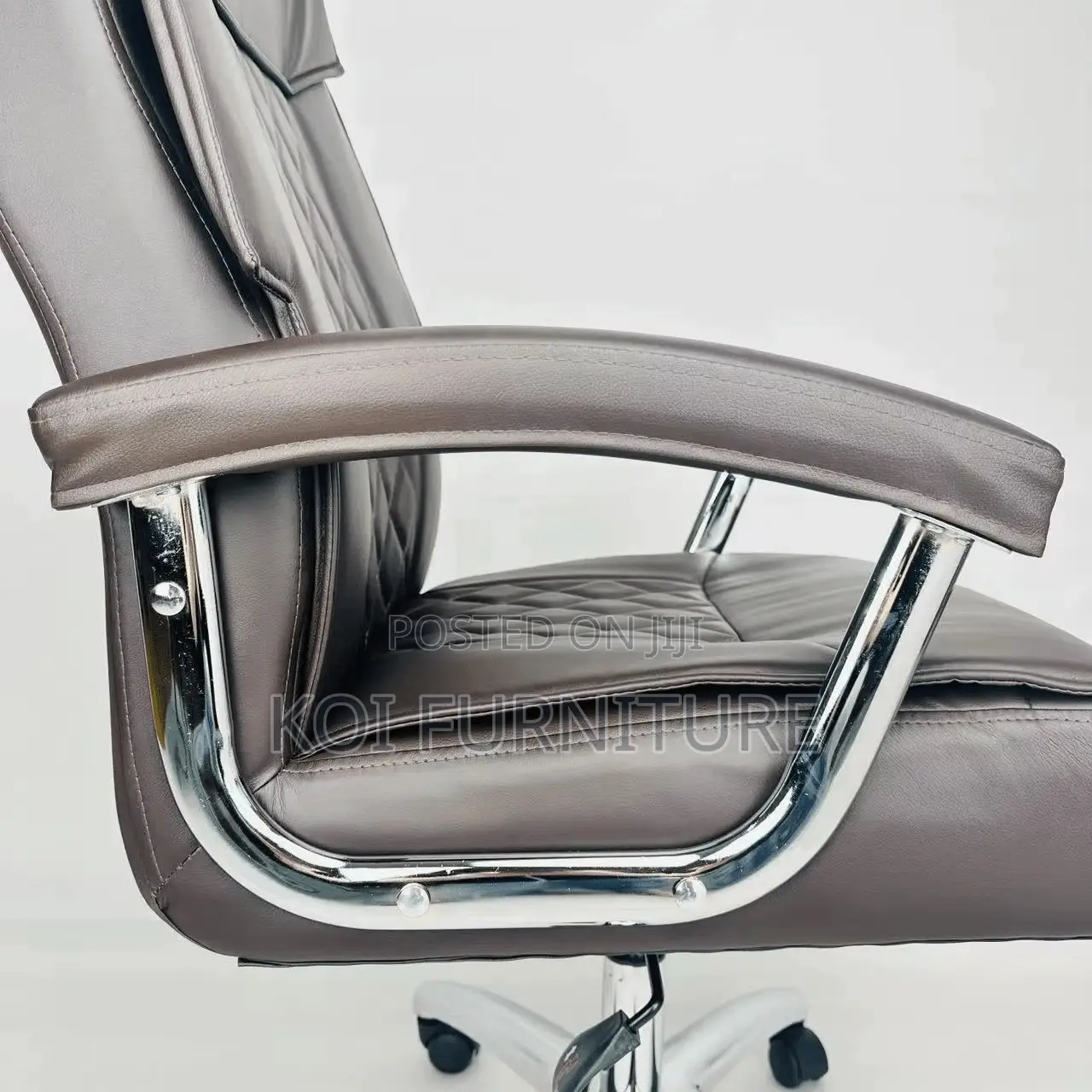 Office Chairs; Leather Offices Chair With Heavy Backrest
