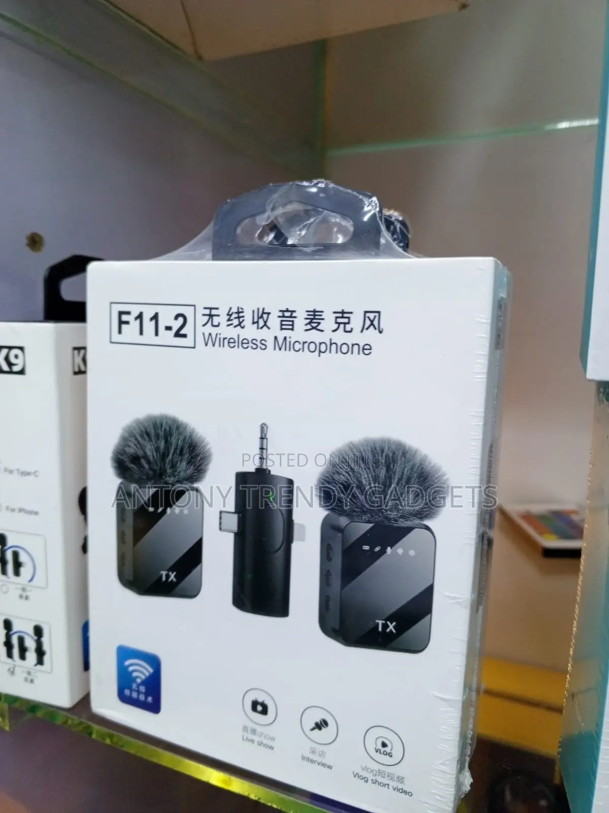 F11-2 Dual Wireless Microphone for iPhone Android Camera