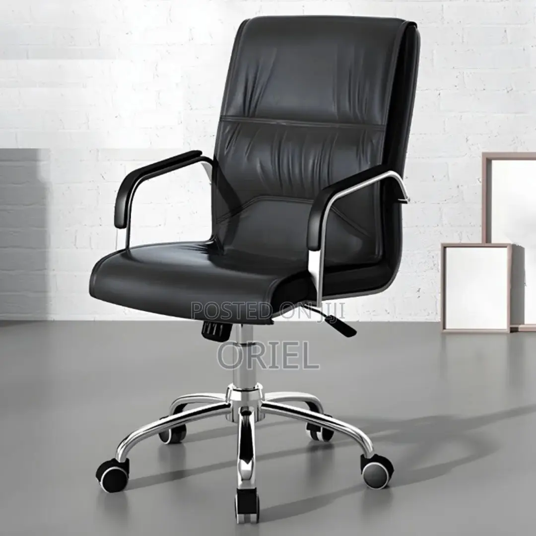 Office Chair : Office Swivel Leather Padded Visitor Chair