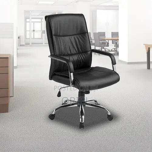 Office Chair : Office Swivel Leather Padded Visitor Chair
