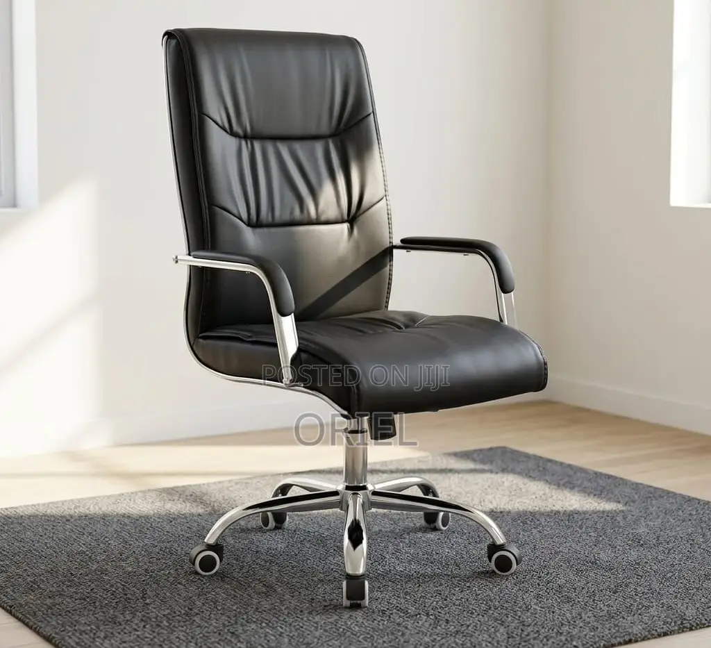 Office Chair : Office Swivel Leather Padded Visitor Chair