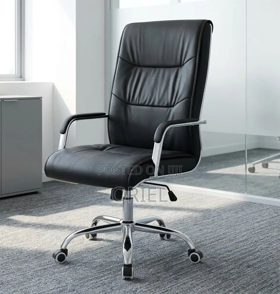 Office Chair : Office Swivel Leather Padded Visitor Chair