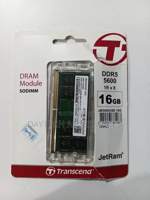 Transcend RAM 16GB DDR5 5600MHz CL46 (1Rx8) Laptop Memory.