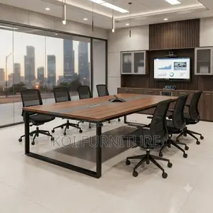 Boardroom Table; 2400mm Brown-Top Boardroom Table