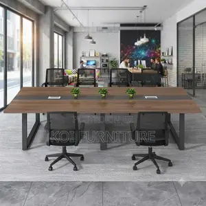 Boardroom Table; 2400mm Brown-Top Boardroom Table