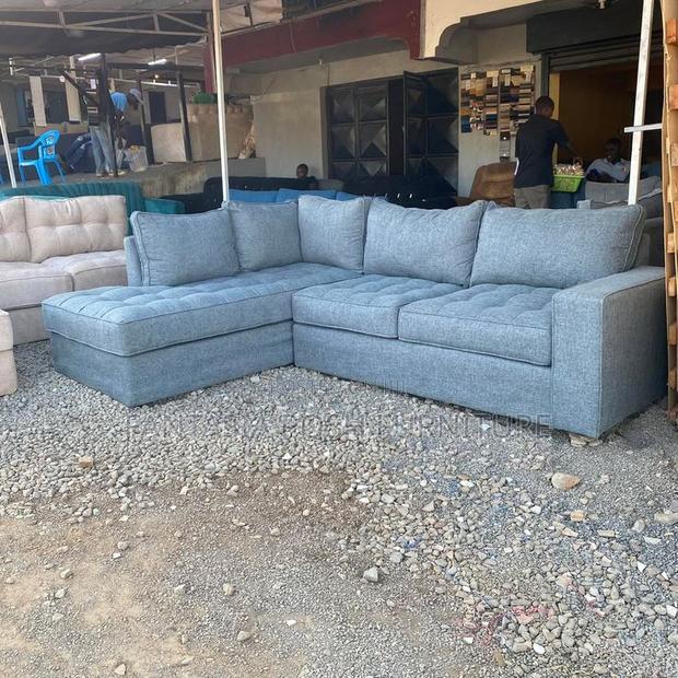 5 Seater Slate Blue Sectional Sofa: Pay on Delivery - thumbnail 2