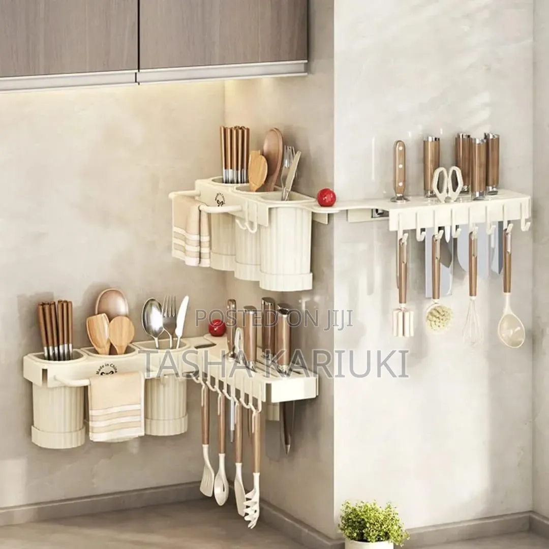 Multifunctional Wall Mounted Cutlery Storage Rack. _Spad
