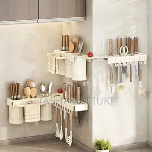 Multifunctional Wall Mounted Cutlery Storage Rack. _Spad