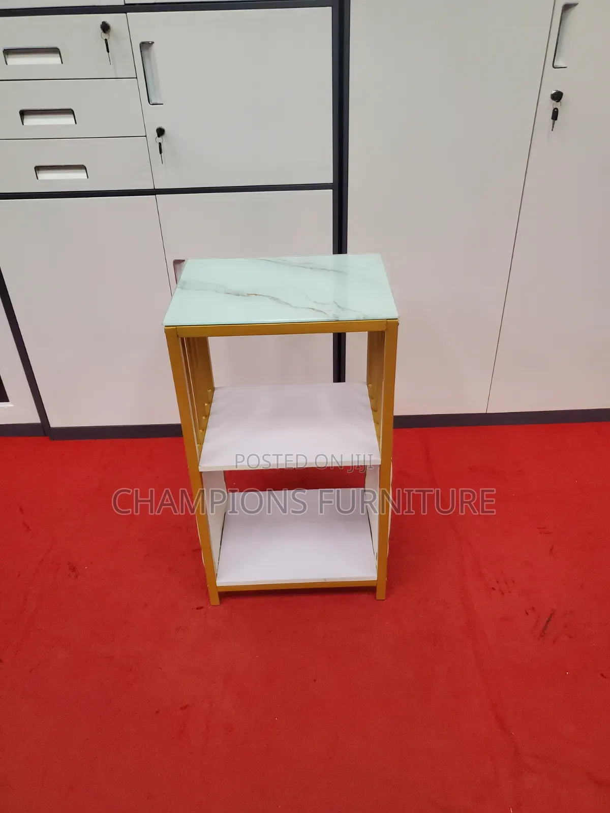 3-Tier Marble Top Accent Stand