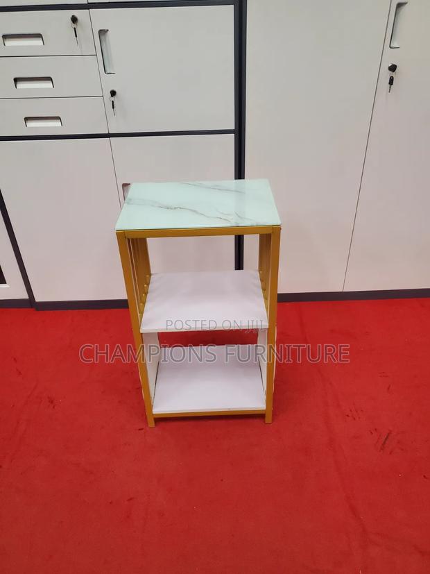 3-Tier Marble Top Accent Stand
