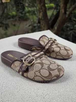 Coach Archival Buckle Flat Mules Size 37-41