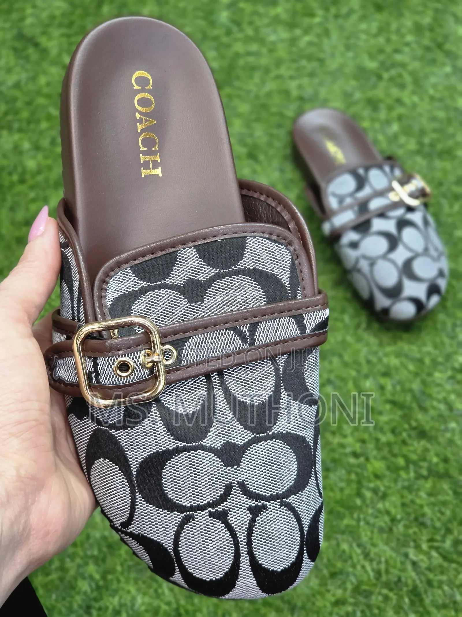 Ladies Coach Signature Jacquard Clogs.