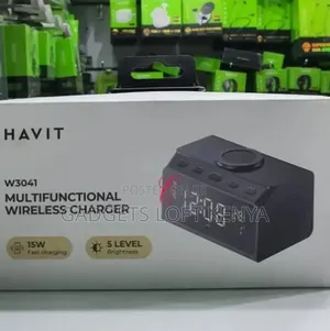 Havit W3041 Alarm Clock Multifunctional 15W *Wireless Fast Charger