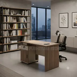 Office Desk; 1400MM Executive Home Office Drawered Desk