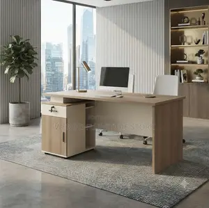 Office Desk; 1400MM Executive Home Office Drawered Desk