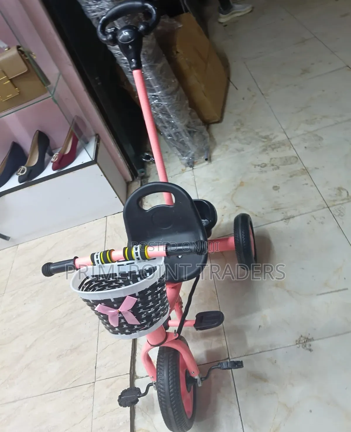 Kids Tricycle With Push Handle,Deluxe Children's Tricycl