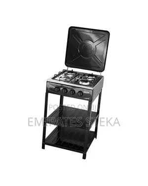 OLELON Free Standing 4 Burners Full Gas Cooker With Shelves