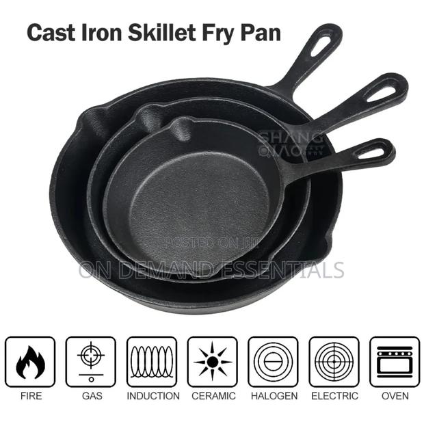 3pcs Non-Stick Cast Iron Pan Set - thumbnail 2