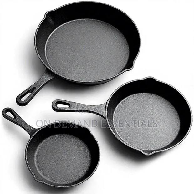 3pcs Non-Stick Cast Iron Pan Set - thumbnail 4