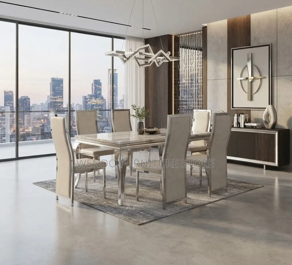 Dining Set; Six Seaters Golden Home Dining Room Set