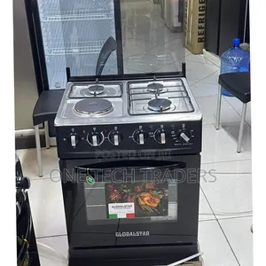 Black 60*60 Globalstar  JET 3+1 Standing Cooker With Electric Oven