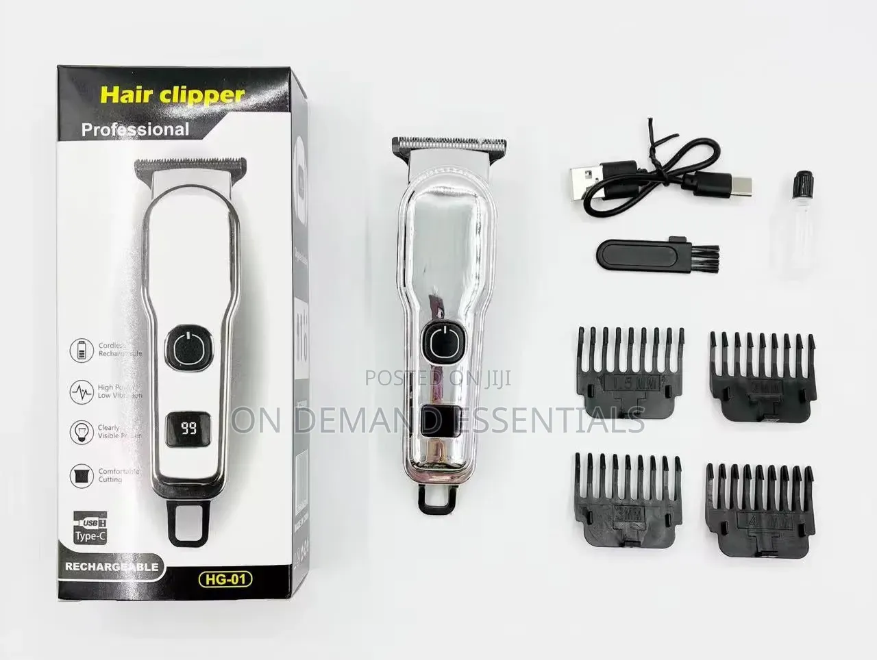 Silver HG-01 Professional Hair Clipper