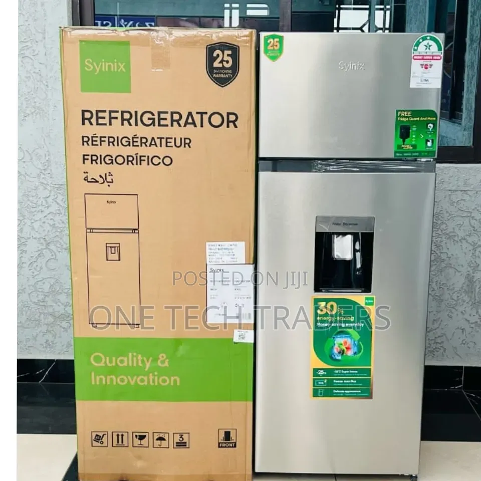 Syinix Fridge 210 Litres With Inbuilt Fridge Guard