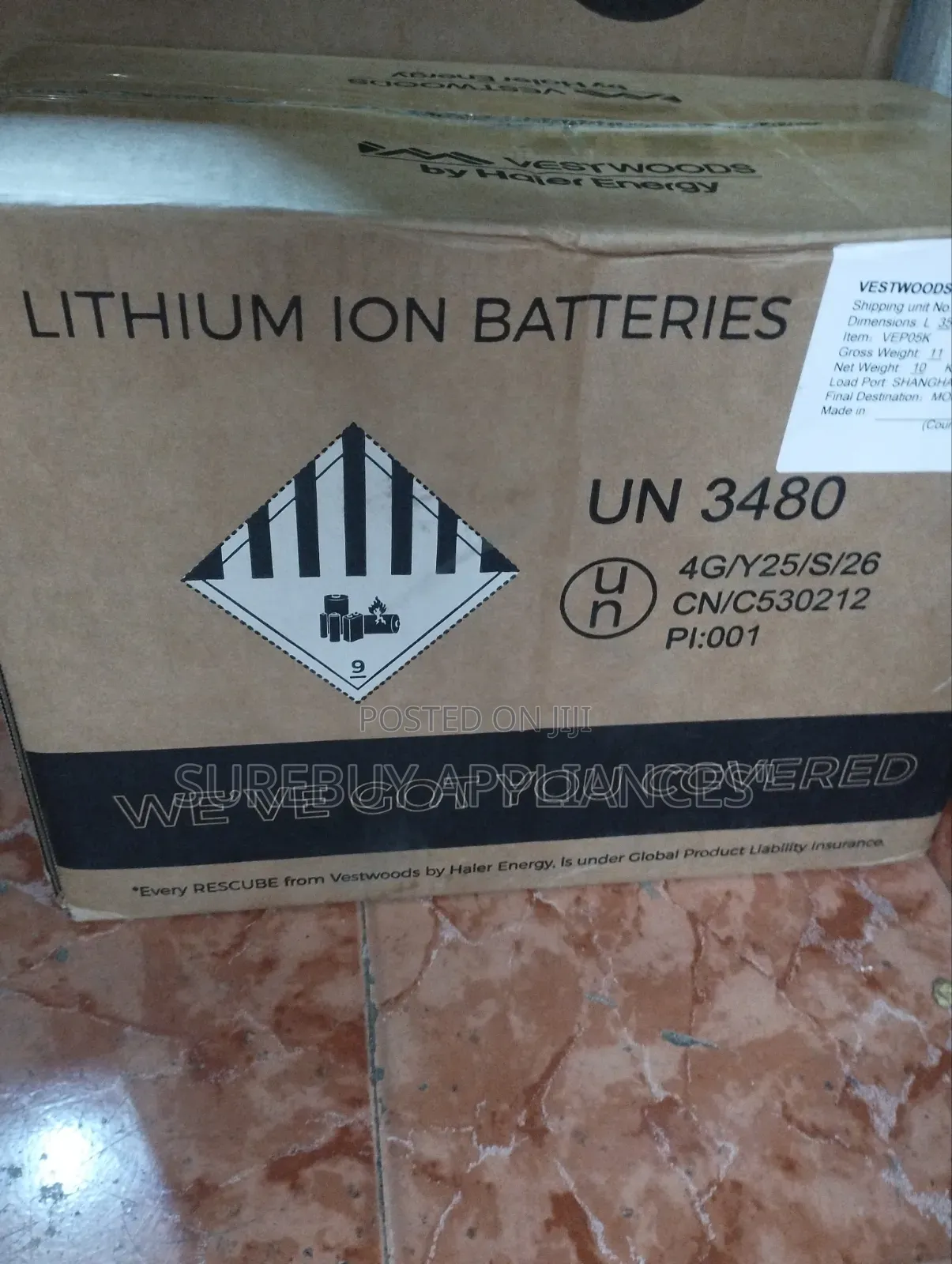 1KW Vestwood Lithium Battery for Home Solar Systems