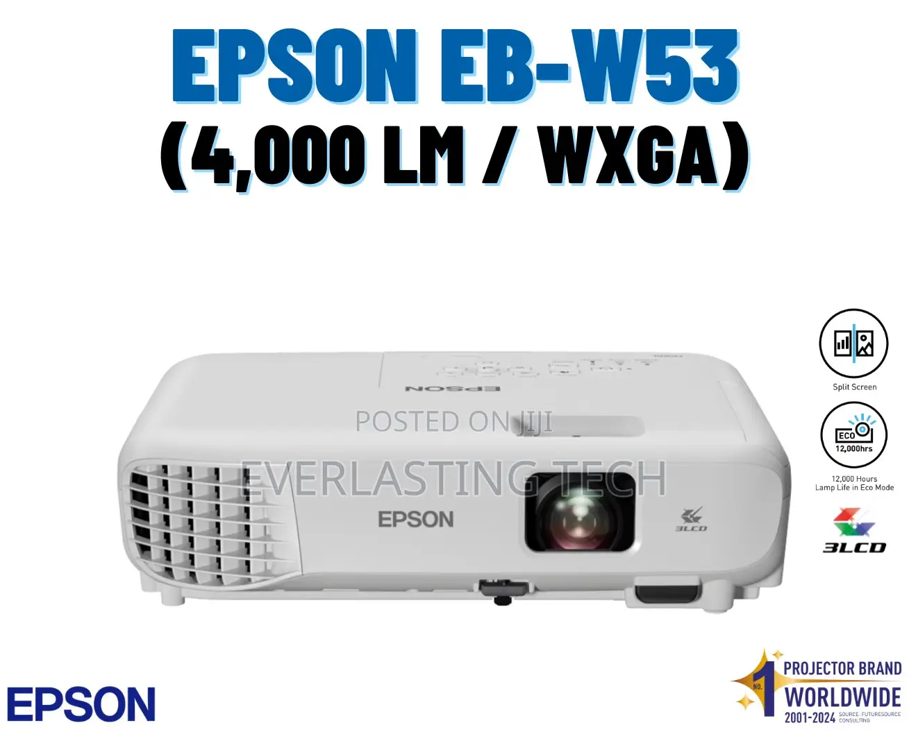 Epson EB-W53 WXGA 4000 Lumens Projector